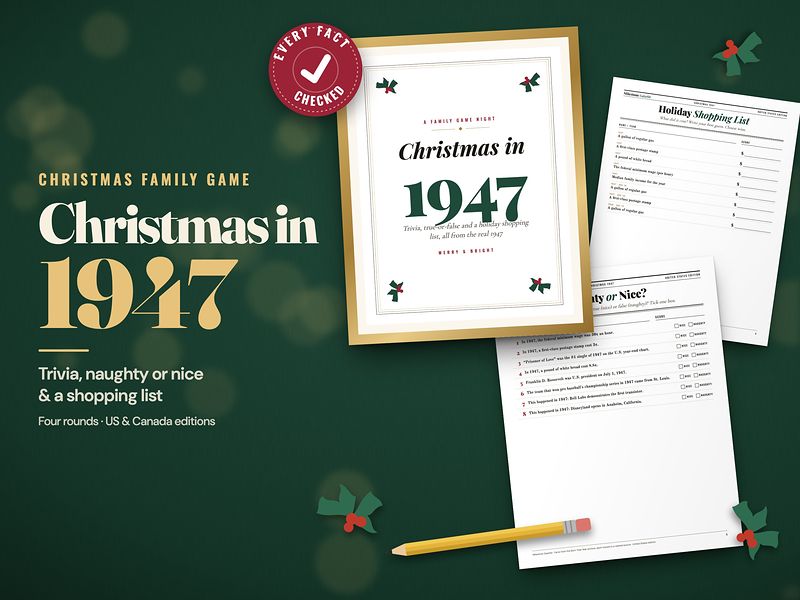 Christmas in 1947 family game