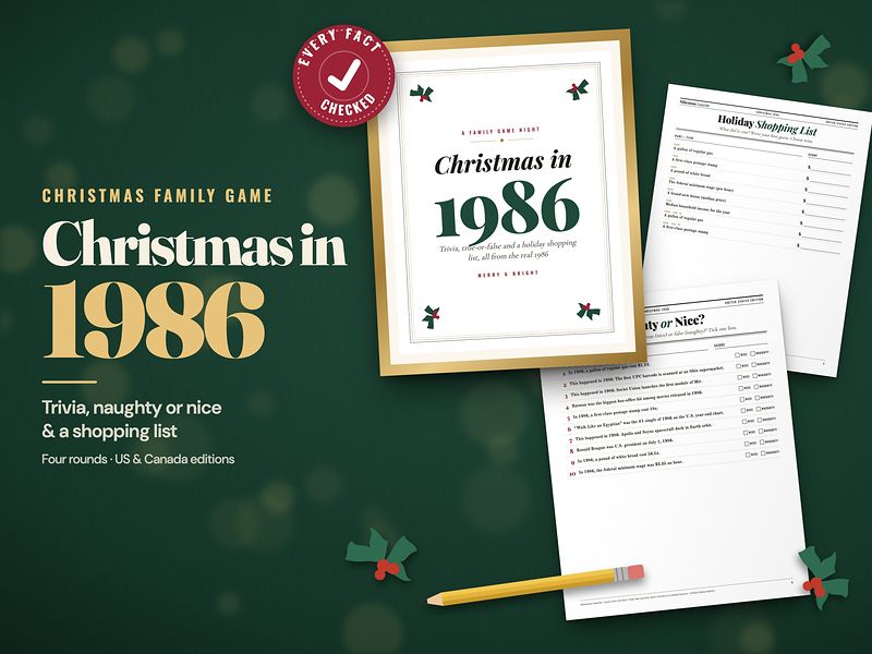 Christmas in 1986 family game
